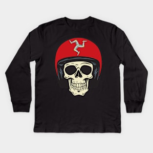 Manx Skull Rider Kids Long Sleeve T-Shirt